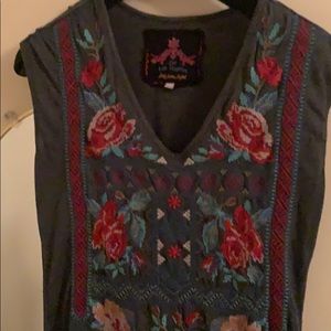Johnny was embroidered dress Anthropologie JWLA